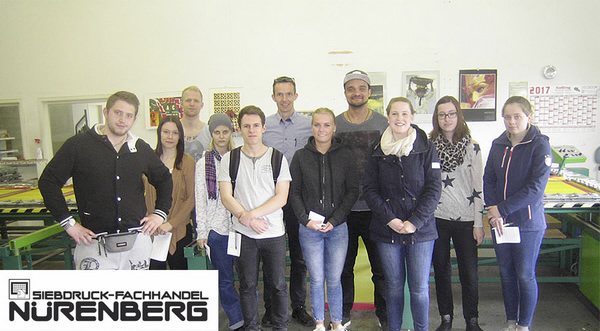 AKBK-Medientechnologen Siebdruck zu Gast beim Siebspannservice Nürenberg in Dortmund